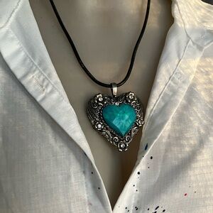 Elegant Silver Heart Pendant Necklace